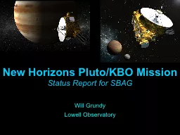 New Horizons Pluto/KBO