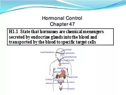 Hormonal Control