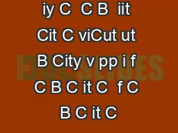 iy C  C B  iit Cit C viCut ut B City v pp i f C B C it C  f C B C it C