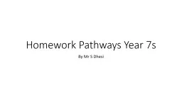 Homework Pathways Year 7s