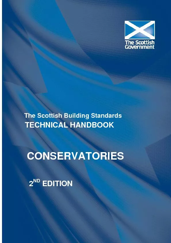 The Scottish Building Standards   TECHNICAL HANDBOOK      EDITION