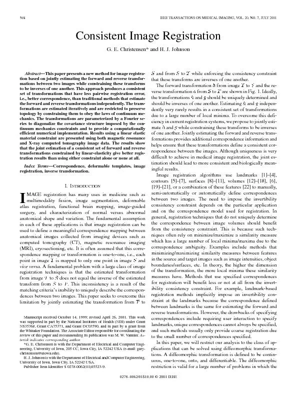 IEEETRANSACTIONSONMEDICALIMAGING,VOL.20,NO.7,JULY2001ConsistentImageRe