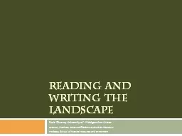 Reading and Writing the Landscape