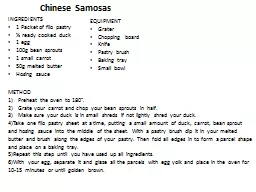 Chinese Samosas