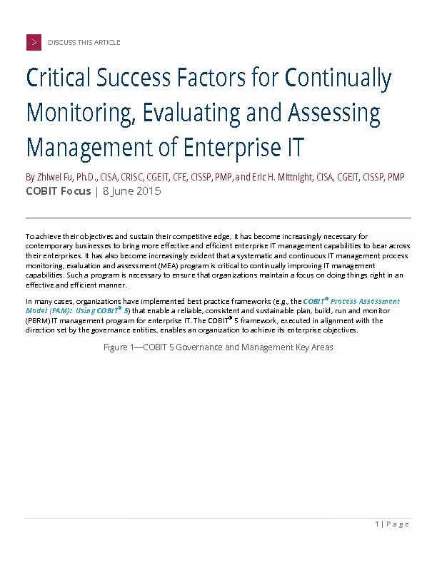 Critical Success Factors for Continually