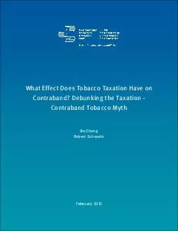 What Effect does Tobacco Taxation have on Contraband?Debunking theTaxa
