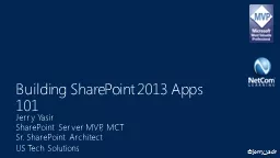 Building SharePoint 2013 Apps 101