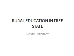RURAL EDUCATION IN FREE STATE