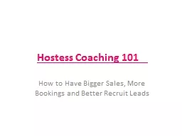 Hostess Coaching 101