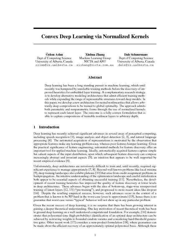 ConvexDeepLearningviaNormalizedKernels