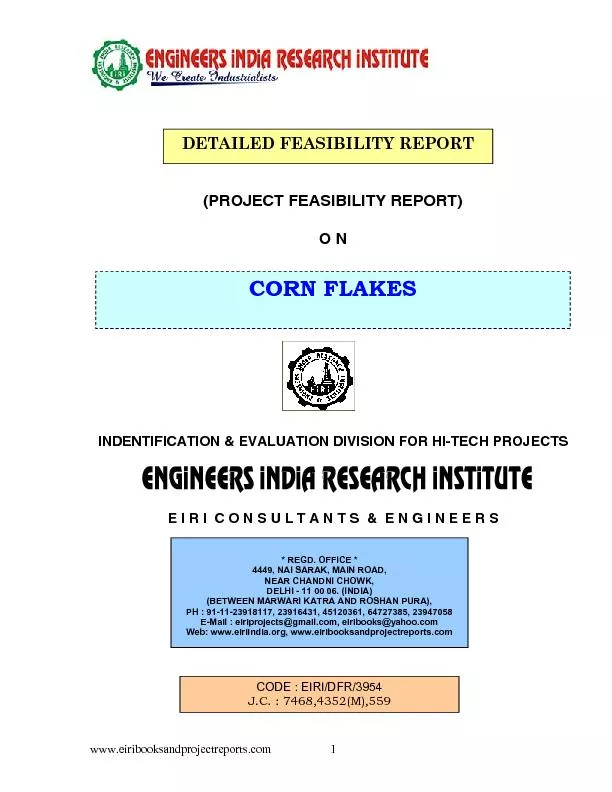 (PROJECT FEASIBILITY REPORT)
