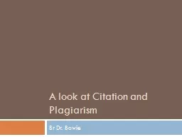 A look at Citation and Plagiarism
