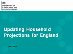 Updating Household Projections for England