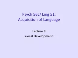Psych 56L/ Ling 51: