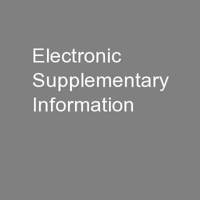 Electronic Supplementary Information