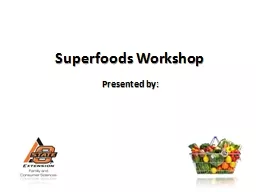 Superfoods Workshop