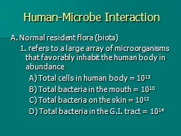 Human-Microbe Interaction