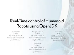 Real-Time control of Humanoid Robots using OpenJDK