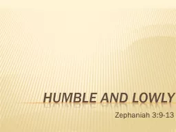Humble and Lowly