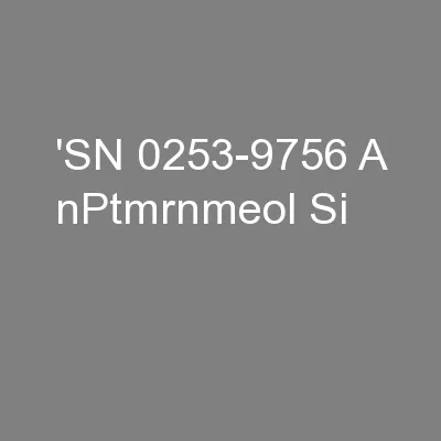 'SN 0253-9756 A nPtmrnmeol Si