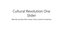 Cultural Revolution One Slider