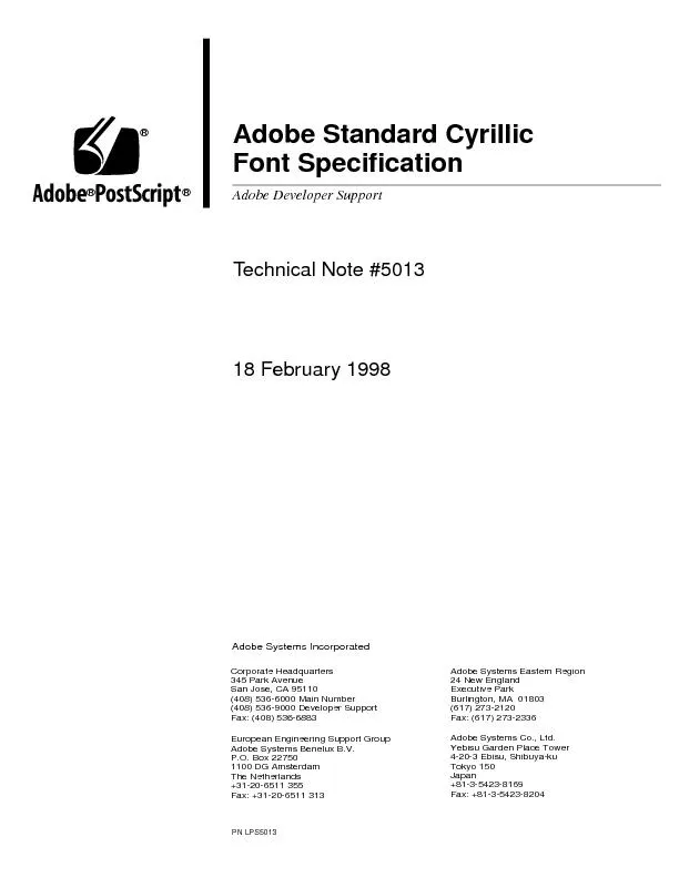 Adobe Standard Cyrillic
