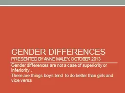 Gender differences