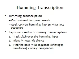 Humming Transcription