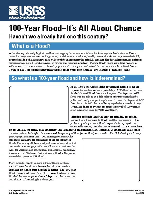 100-Year Flood–It’s All About Chance