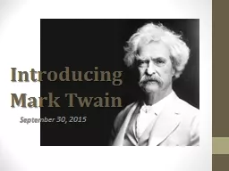 Introducing Mark Twain