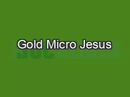 Gold Micro Jesus