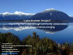 ‘Lake Brunner Project’