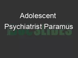 Adolescent Psychiatrist Paramus