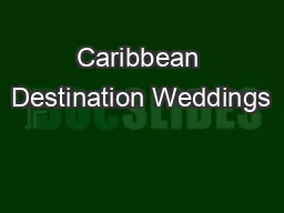 Caribbean Destination Weddings