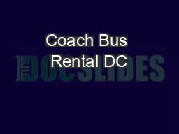 Coach Bus Rental DC