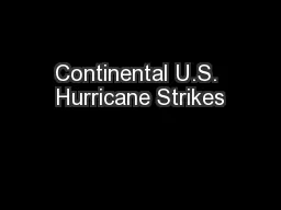 Continental U.S. Hurricane Strikes