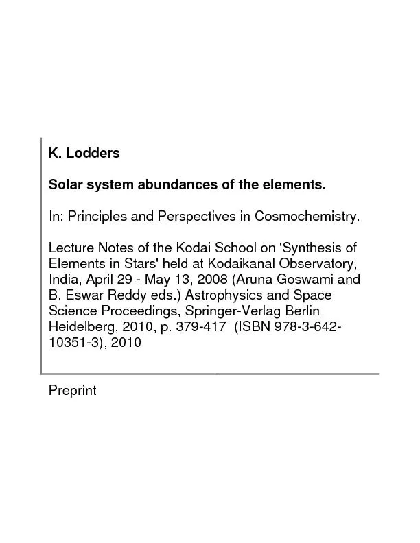 In: Principles and Perspectives in Cosmochemistry.  Elements in Stars'