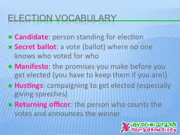 Election vocabulary