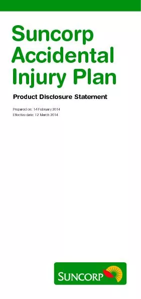 Accidental Product Disclosure StatementPrepared on: 14 February 2014Ef