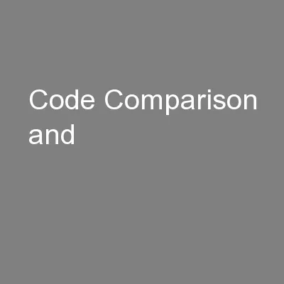 Code Comparison and