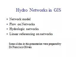 Hydro Networks in GIS