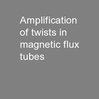 Amplification of twists in magnetic flux tubes