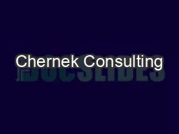 Chernek Consulting