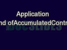 Application forRefund ofAccumulatedContributions