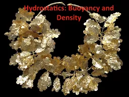 Hydrostatics: Buoyancy and Density