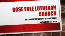 Rose Free Lutheran Church