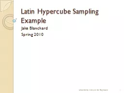 Latin Hypercube Sampling Example