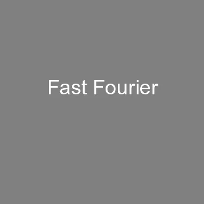 Fast Fourier