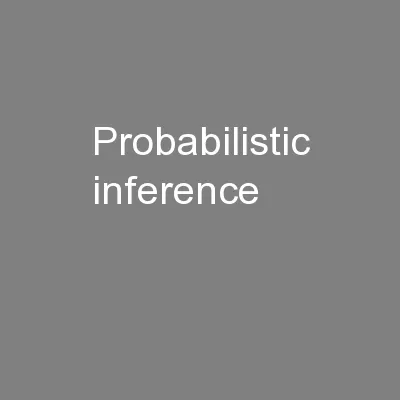 Probabilistic inference
