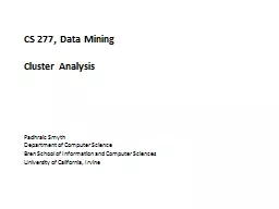 CS 277, Data Mining